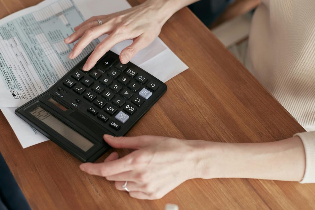 calculator on desk